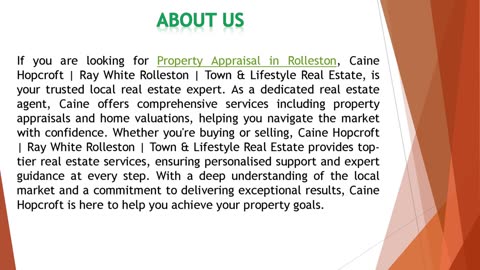 If you are looking for Property Appraisal in Rolleston