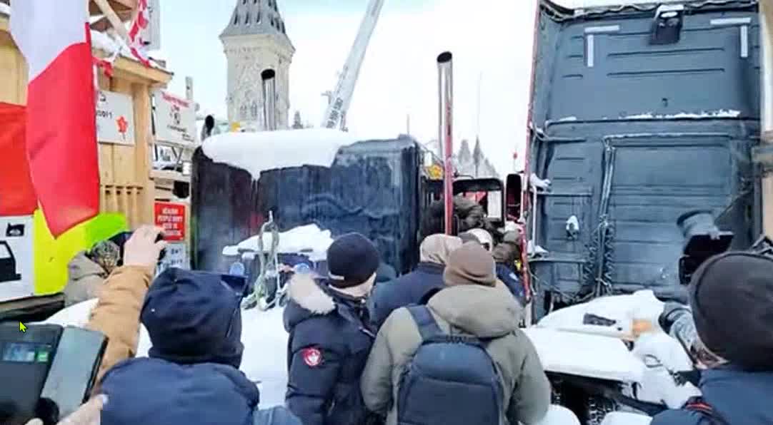 Police Brutality on Parliament Hill Feb 18 2022 Freedom Convoy