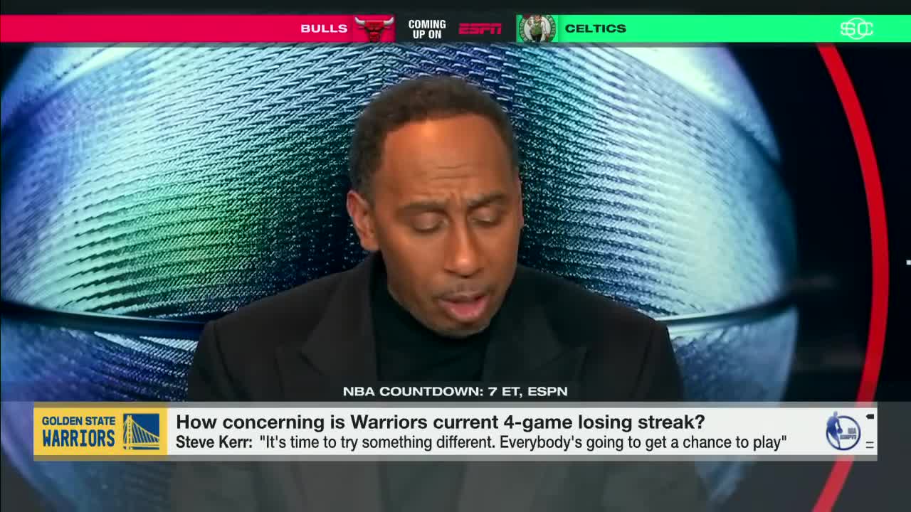 What are we talking about here_! Stephen A.'s not worried about the Warriors _ NBA Countdown (1)