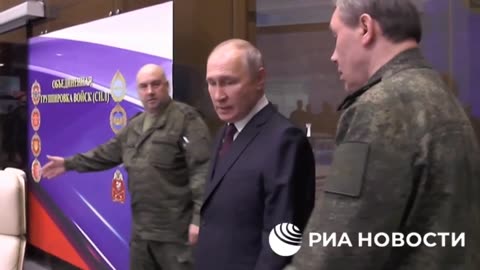 Vladimir Putin heard reports from Valery Gerasimov