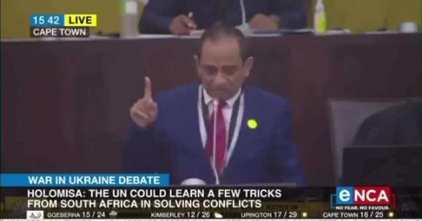 Shaik Emam - MP Of The National Freedom Party In South Africa - War In Ukraine