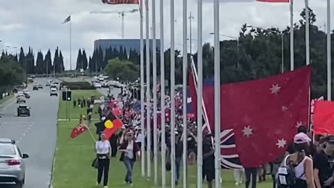 Canberra rally over 1klm long