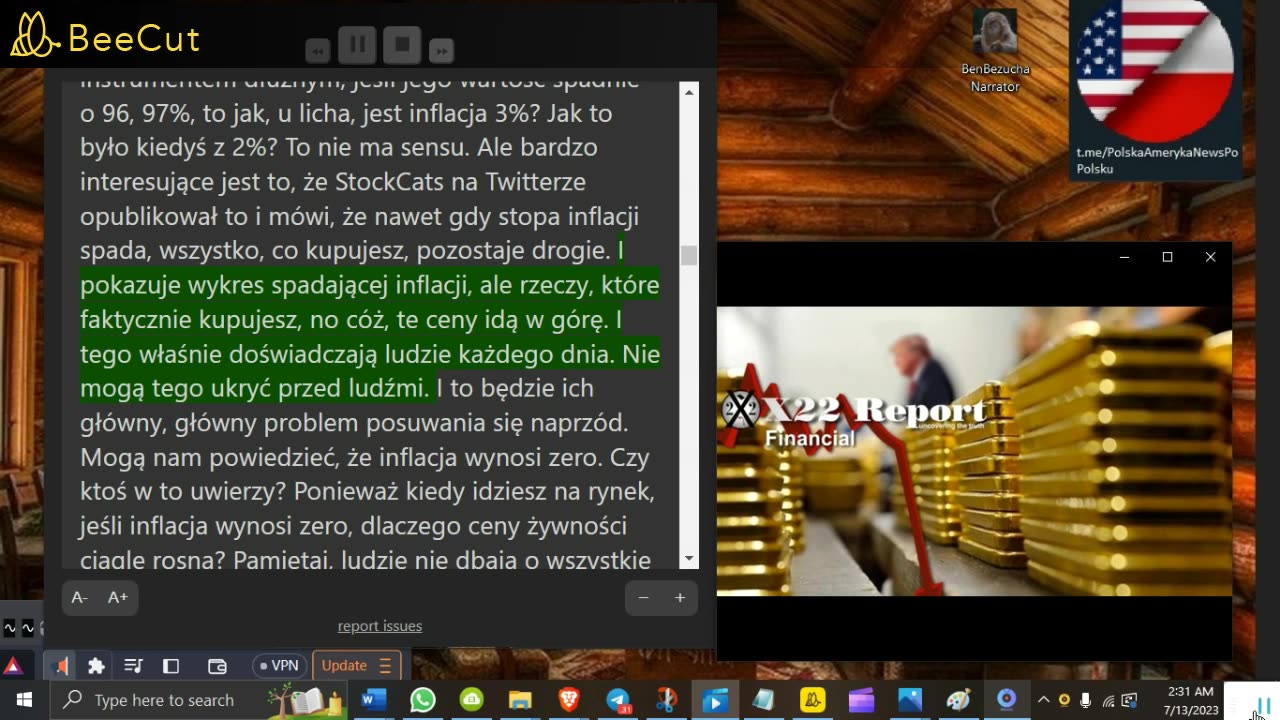 X22 RAPORT🔴3114a - Rosja sugeruje, że złoto wspiera BRICS, złoto niszczy Fed,