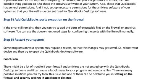 Add and Configure QuickBooks Firewall Ports and Security Settings Manually