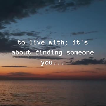 Love isn't about finding someone...