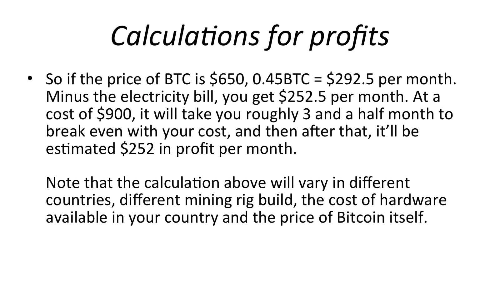 Bitcoin knowledge