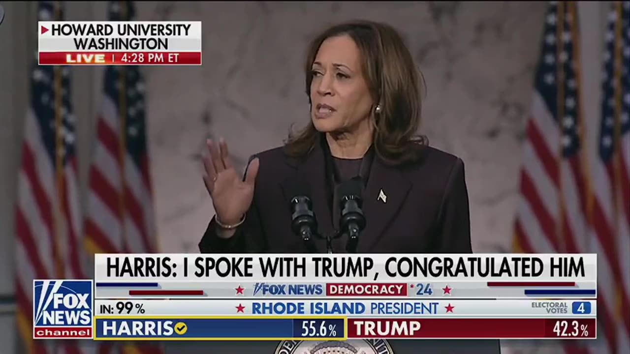 Kamala Harris Concedes to Trump, but with Passive Aggressive Dog Whistles throughout her Speech 🤡🙄