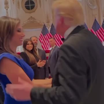 President Trump pleasing the crowd last night at Mar-a-Lago