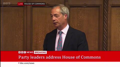 Nigel Farage makes his first statement in the House of Commons