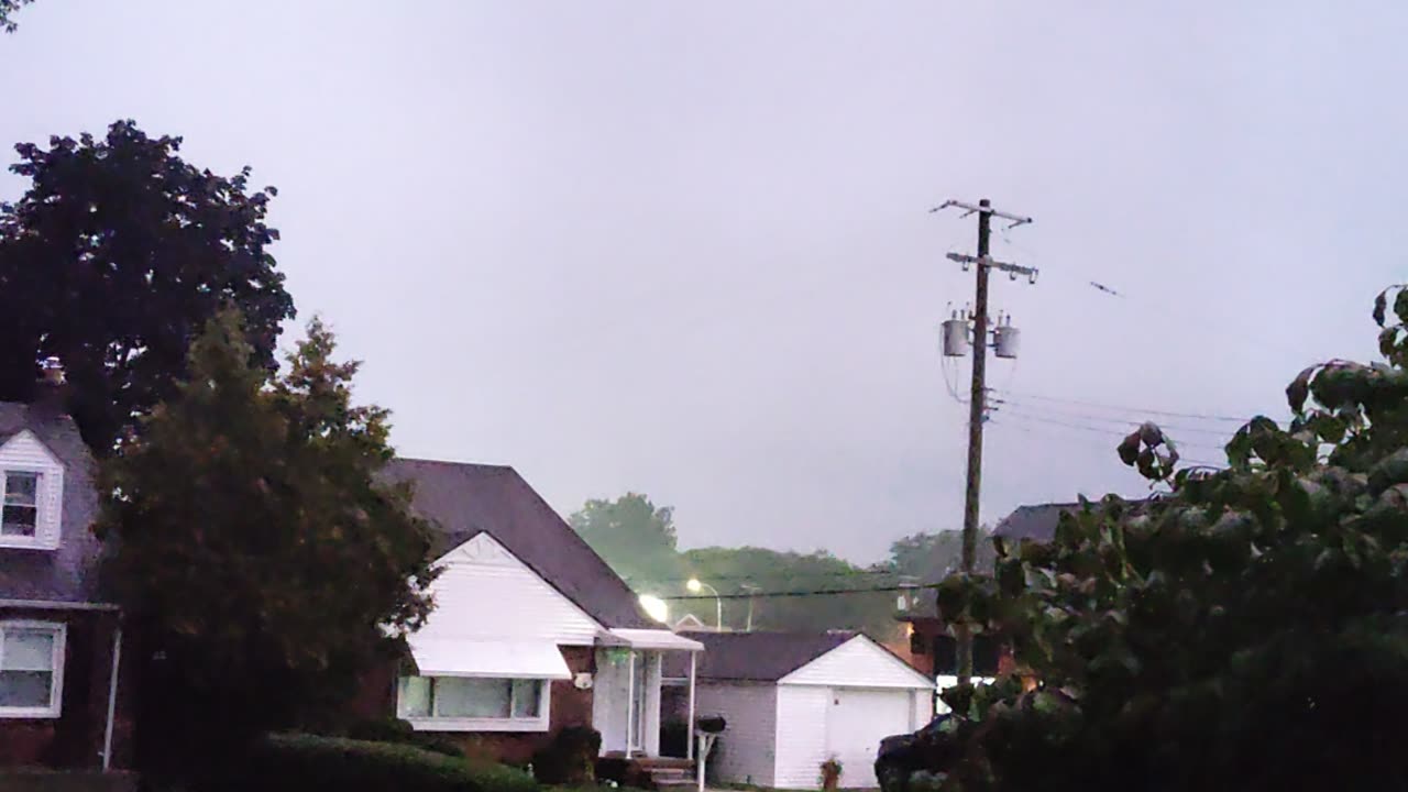 Thunderstorm, Dearborn, Michigan, Aug. 24, 2023, About 2:10 A.M.