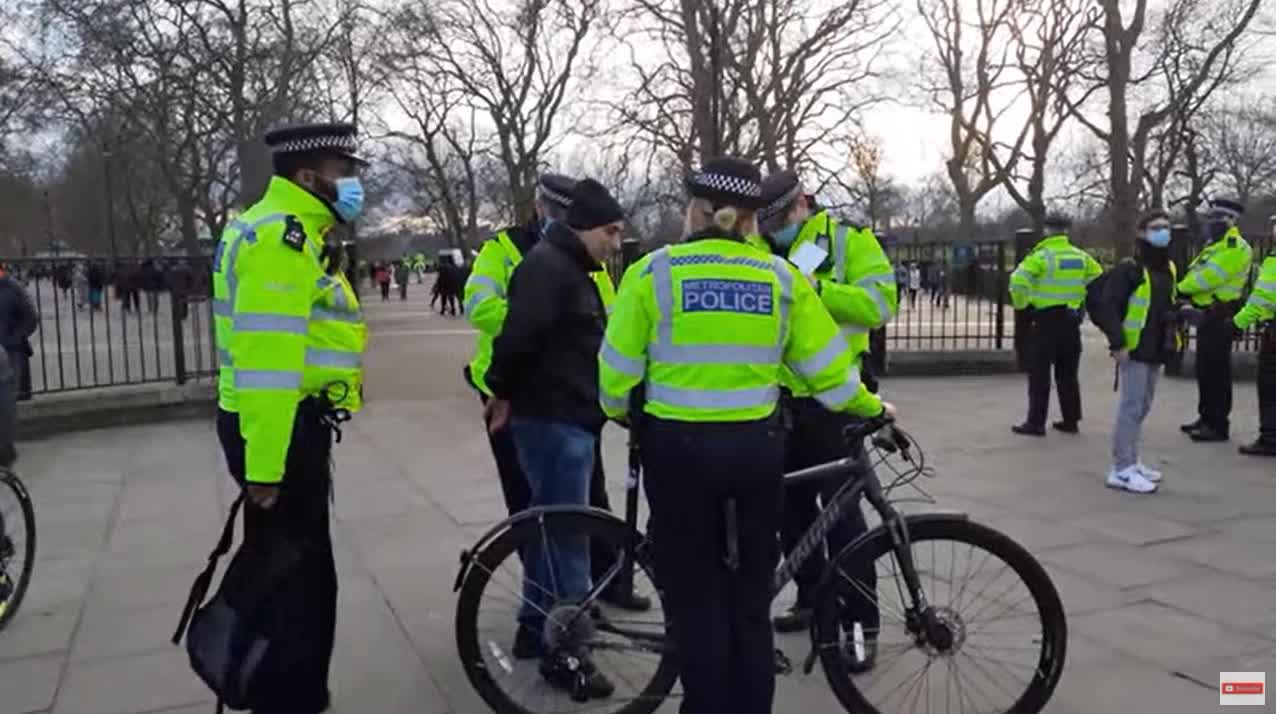 man arrested on his bike