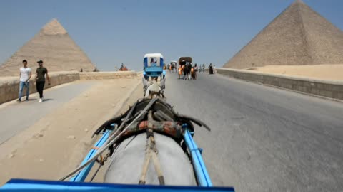 The Egyptian pyramids are ancient pyramid-shaped masonry structures located in Al Giza, Egypt.