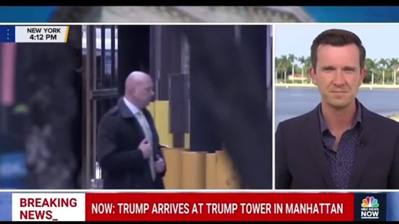 Breaking.. Donald trump arrives at trump tower