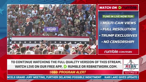 JUST NOW: President Trump plays J6 Prison Choir song "Justice for All" to open rally in Waco, Texas