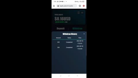 Toark complete toturial deposit to withdrawal //real earning platform///