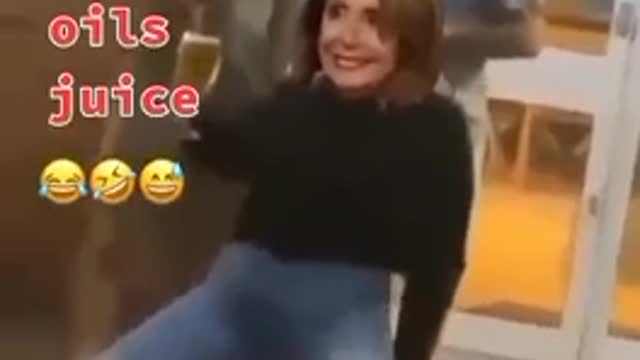 Pelosi after a few too many. .