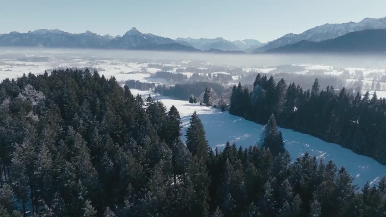 Outdoor aerial photography that takes you into the snow-capped mountains of Colorado, USA.