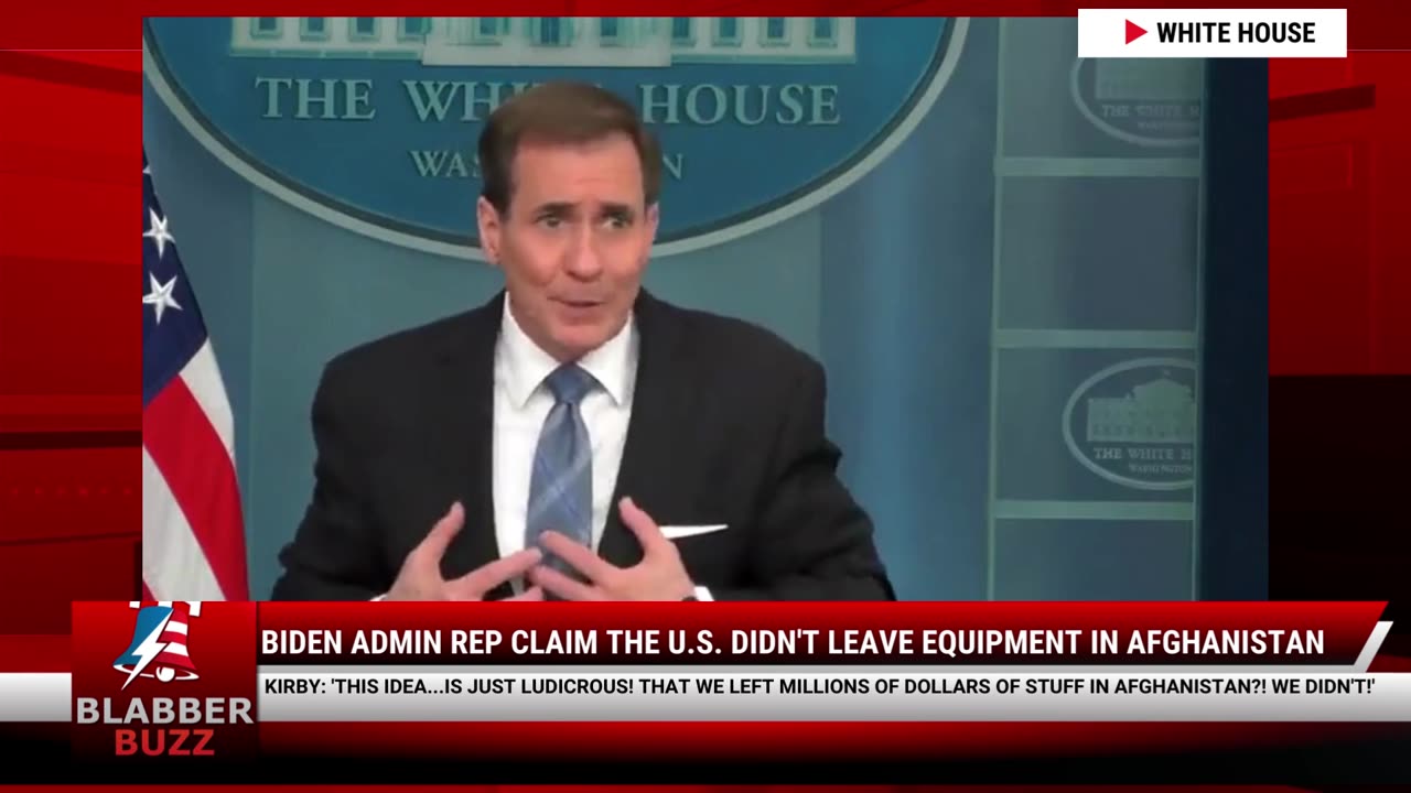 Biden Admin Rep Claim The U.S. Didn't Leave Equipment In Afghanistan