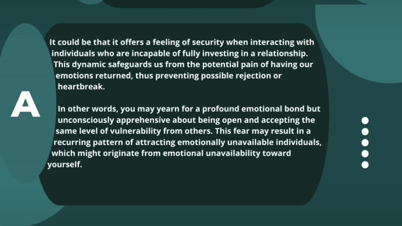 Why do i continue to attract people who are emotionally unavailable?