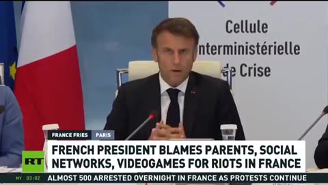 French President, Macron blames parents, video games, and social networks for riots in France.