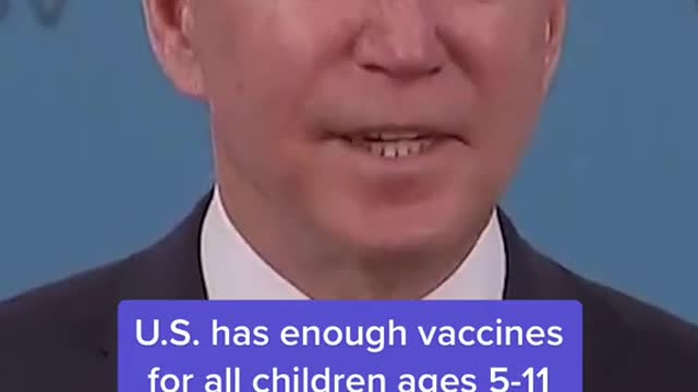 U.S. has enough vaccines for all children ages 5-11