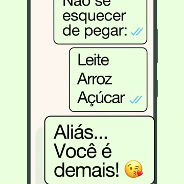 *Envie uma mensagem para si mesma(o)*Lembretes no WhatsApp.