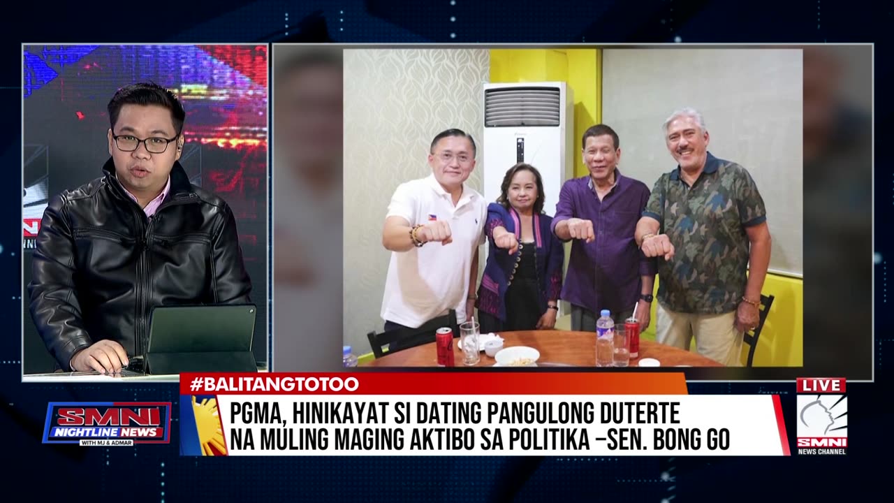 PGMA, hinikayat si FPRRD na muling maging aktibo sa politika —Sen. Bong Go