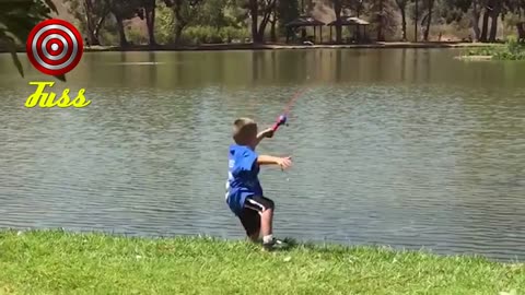 Watch out for flying fish. Funny and awesome video.