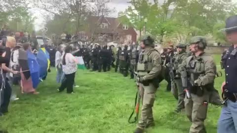 Indiana University, where far-left extremists at confronted police.