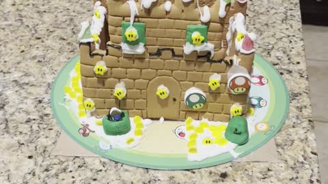 Super Mario Gingerbread Castle