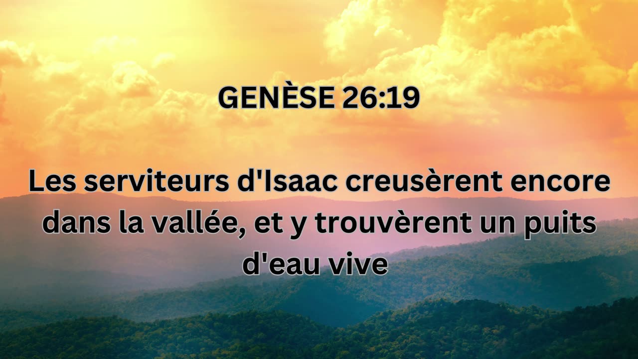 "Isaac et les Puits de la Promesse"GENÈSE 26:1-35.