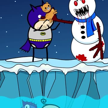 The Reverse version of Snowman kills Robin and Batman! 😱😱😱 | Funny Animation 😂😂😂 #shorts #animation
