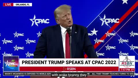 TRUMP at CPAC tonight - The DS- February 26th 2022