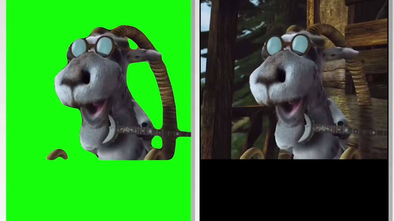 Hoodwinked Goat “Did I, Did I” Green Screen vs Original