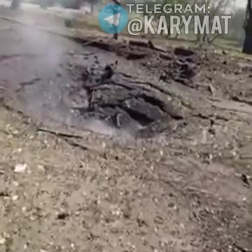 The powerful explosion of a Russian truck with ammunition in the center of P2