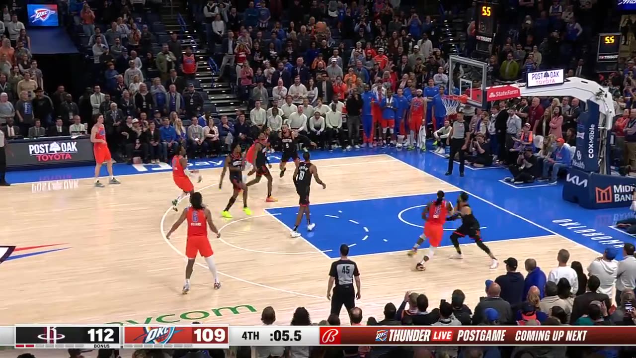 Williams' Buzzer-Beater! Rockets-Thunder Headed to OT