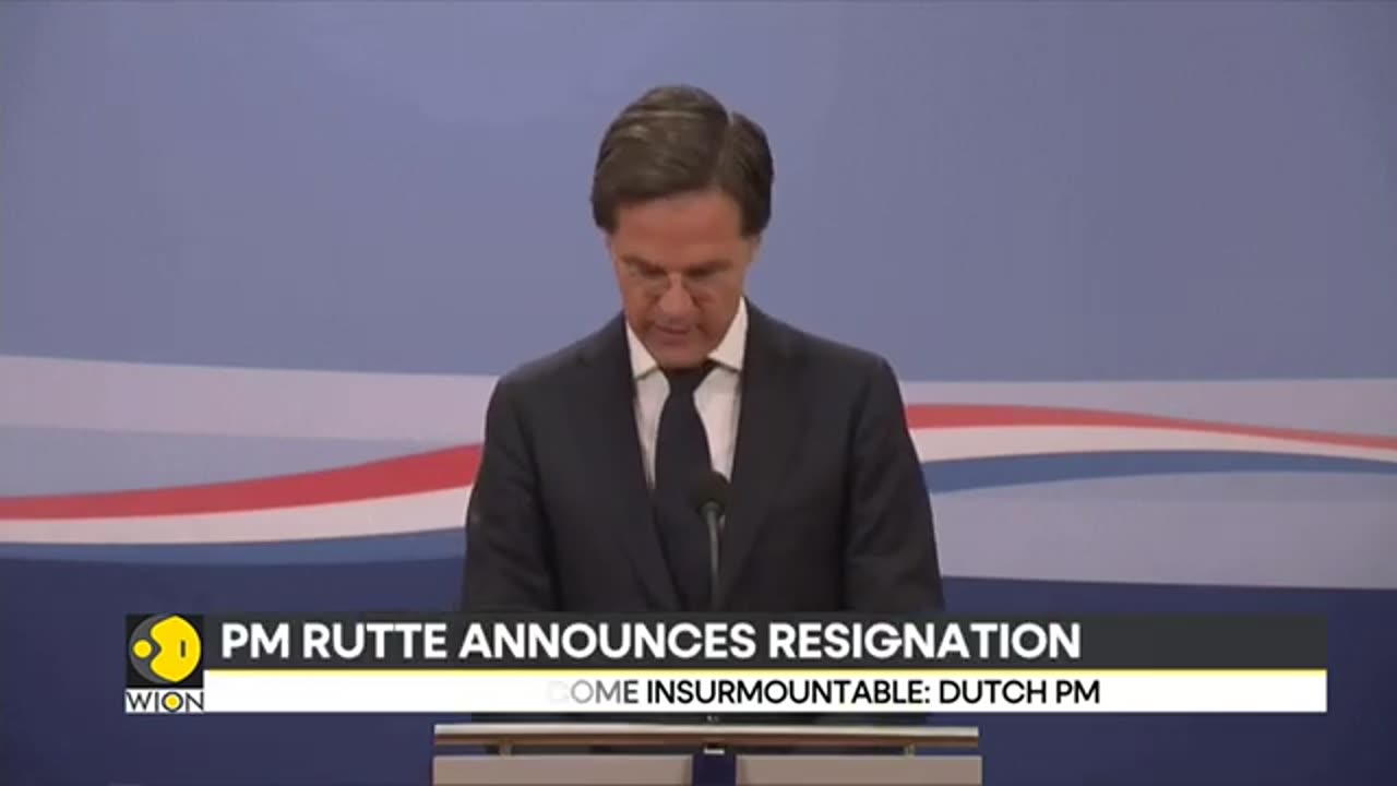 Dutch Prime Minister Mark Rutte hands in his resignation...