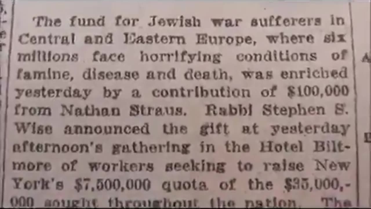 THE "6 MILLION JEWS" NUMBER WAS USED AS PROPAGANDA LONG BEFORE THE 2ND WORLD WAR