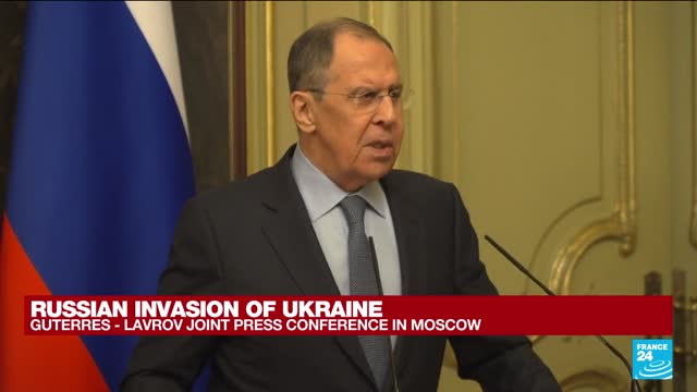 Ukraine War - UN chief Guterres holds press conference with Russian Foreign Minister Lavrov