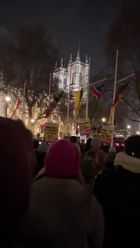 Green MP Caroline Lucas to the rest of the communist mob outside parliament