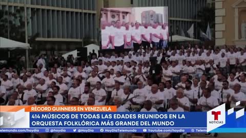 Venezuela rompe récord con una banda de música folclórica _ Noticias Telemundo