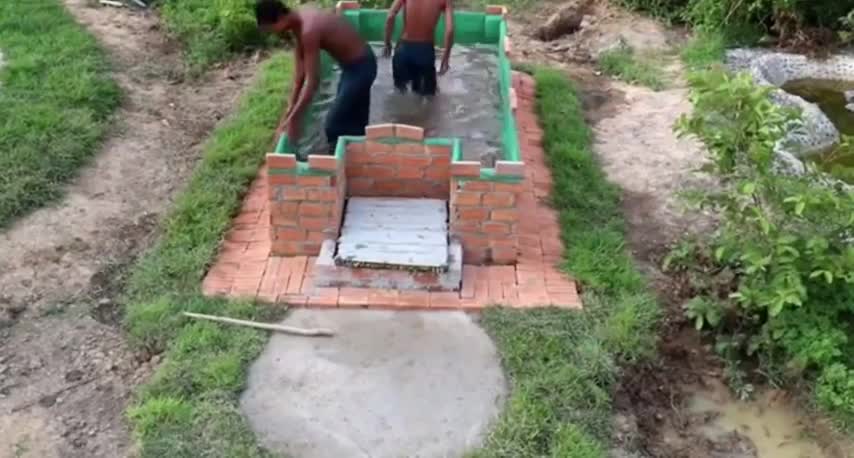 Primitive technology - Building Swimming Pool On home Underground