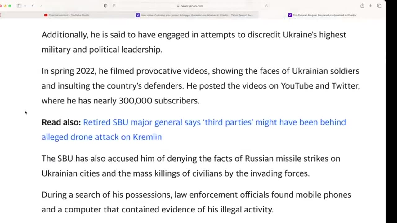 Gonzalo Lira arrested by Ukraine "Secret" Police. These are the "charges."