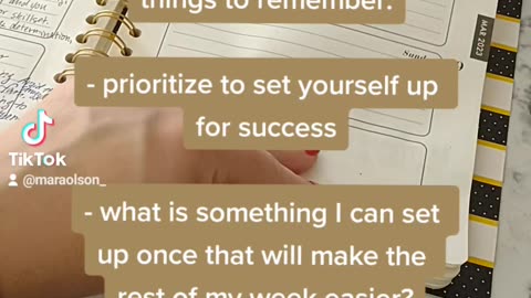 Goal setting for the week