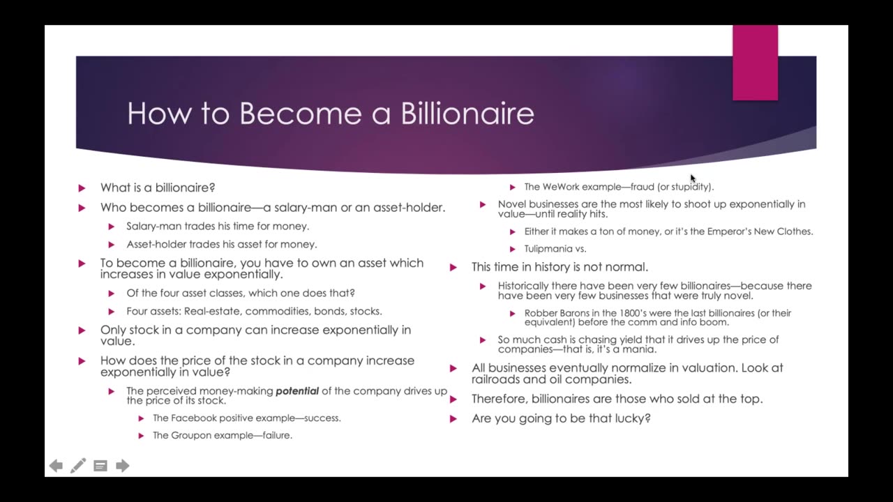 Weekly Webinar #19: How to Become a Billionaire