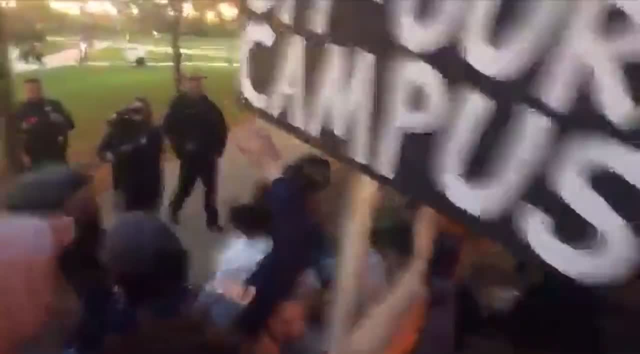 ANTIFA riot at Penn State 1
