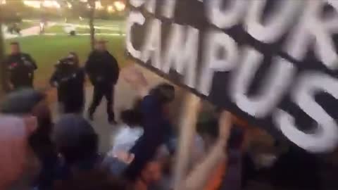 ANTIFA riot at Penn State 1