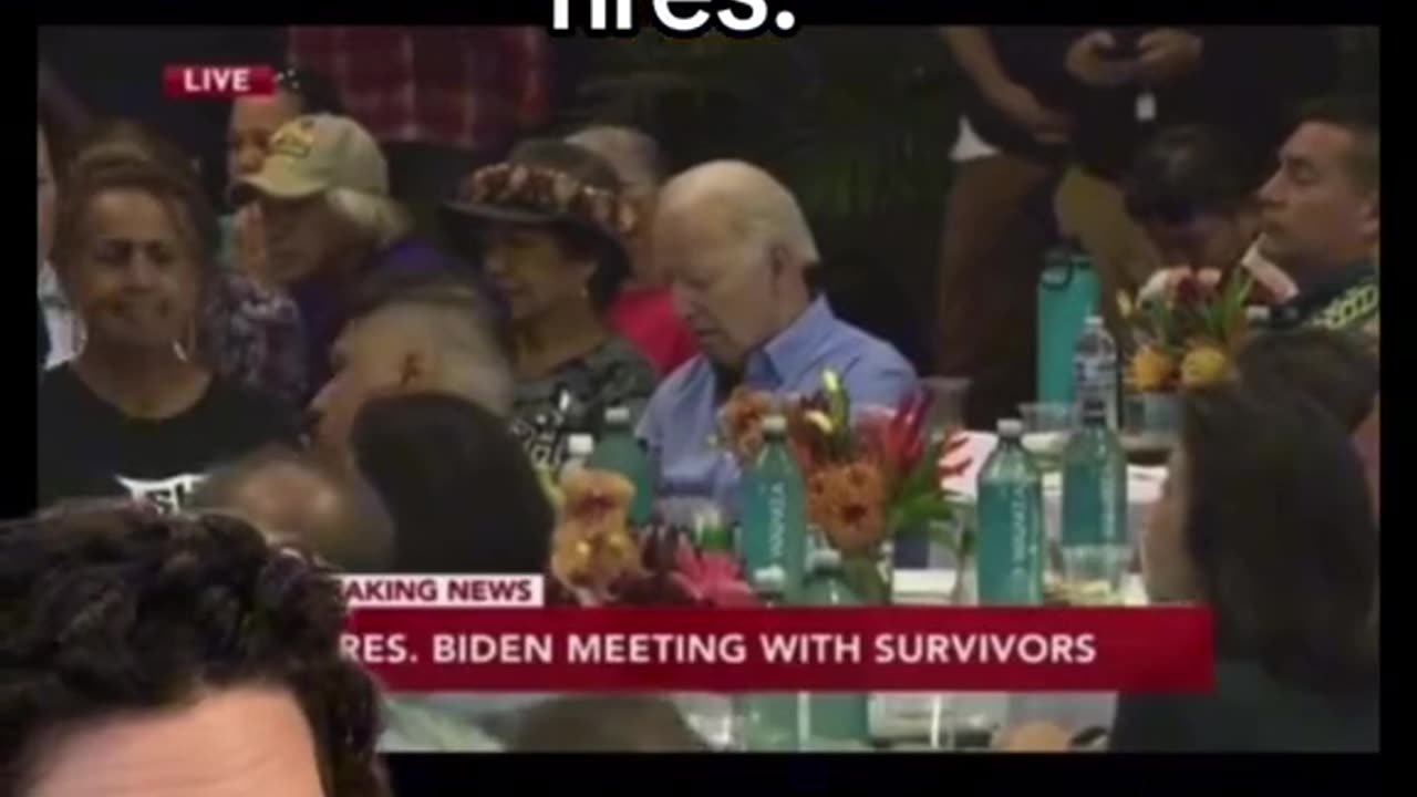BIDEN FELL ASLEEP IN THE MIDDLE OF HIS MEETING WITH VICTIMS OF MAUI FIRES