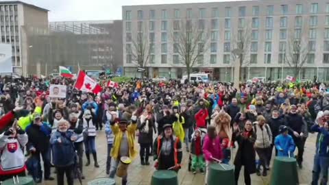 German Anti-Mandate Protest - solidarity with Canada Freedom Convoy