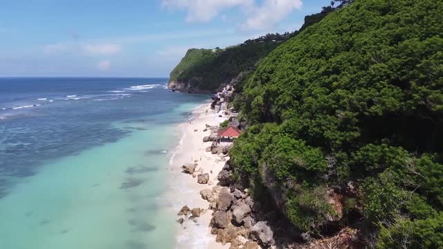 Beach with a drone
